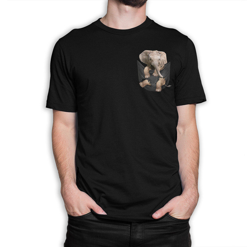 

Футболка мужская Dream Shirts Слон в Кармашке черная 3XL, Черный, Слон в Кармашке