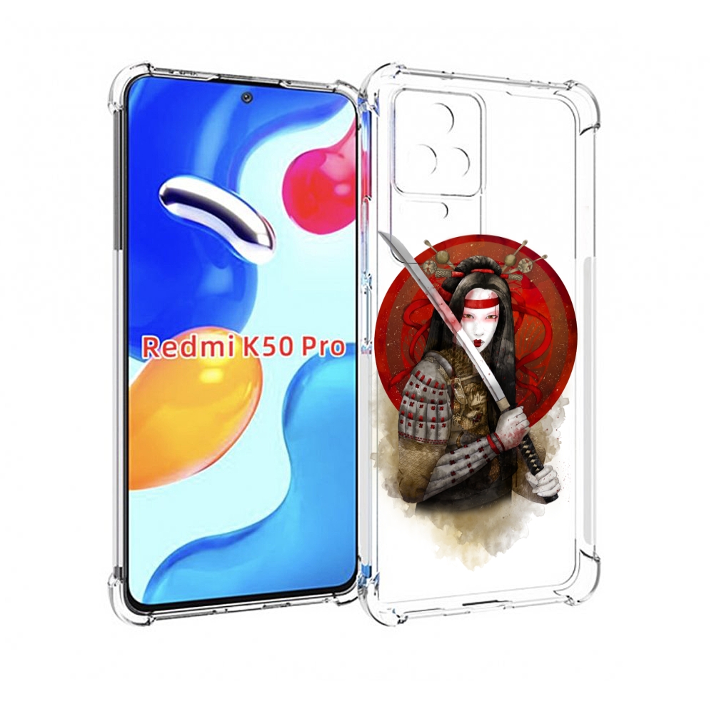 

Чехол MyPads рисованная девушка с катаной для Xiaomi Redmi K50 / K50 Pro, Прозрачный, Tocco