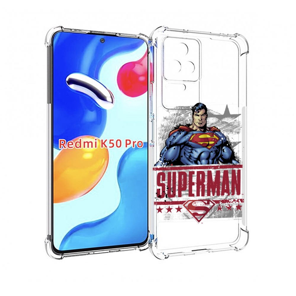 

Чехол MyPads рисунок супермен для Xiaomi Redmi K50 / K50 Pro, Прозрачный, Tocco