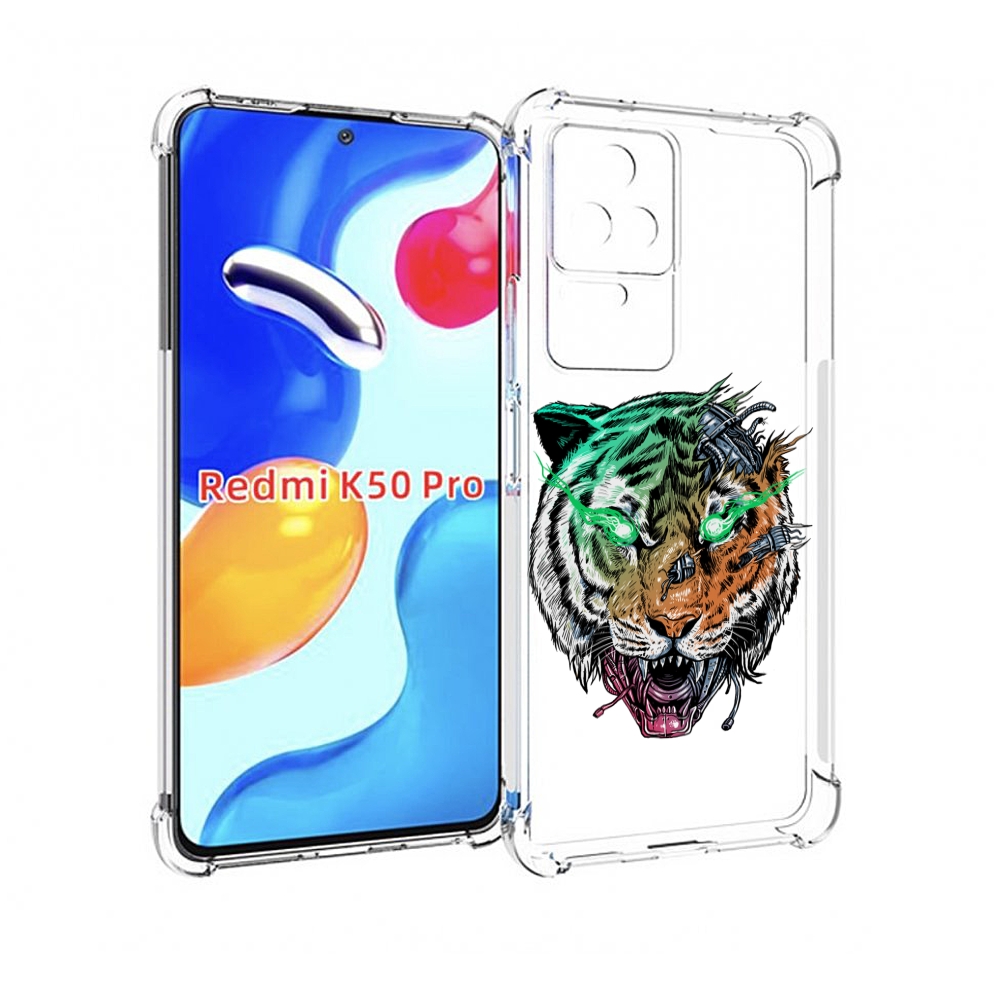 

Чехол MyPads робо-тигр для Xiaomi Redmi K50 / K50 Pro, Прозрачный, Tocco