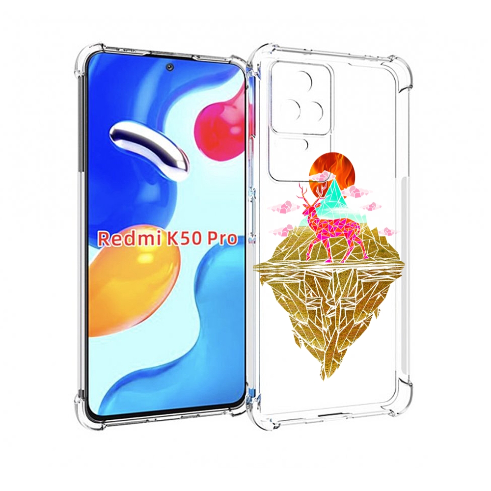 

Чехол MyPads розовый олень абстракция для Xiaomi Redmi K50 / K50 Pro, Прозрачный, Tocco