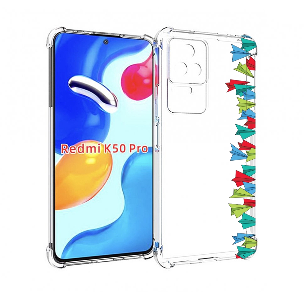 

Чехол MyPads самолетики из листочков для Xiaomi Redmi K50 / K50 Pro, Прозрачный, Tocco
