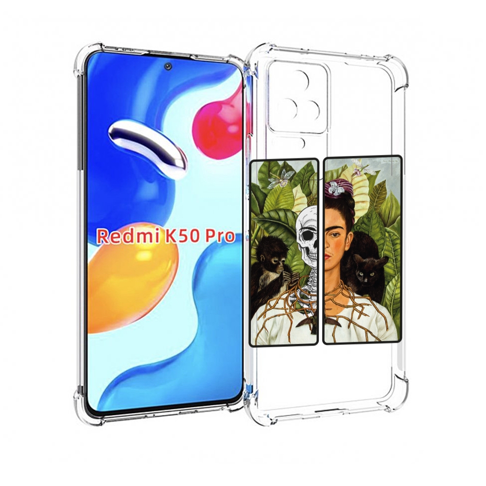 

Чехол MyPads сдвоенная картинка девушка скелет для Xiaomi Redmi K50 / K50 Pro, Прозрачный, Tocco
