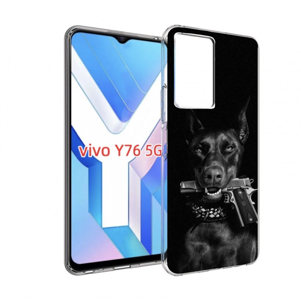 

Чехол MyPads доберман мужской для Vivo Y76 5G, Прозрачный, Tocco