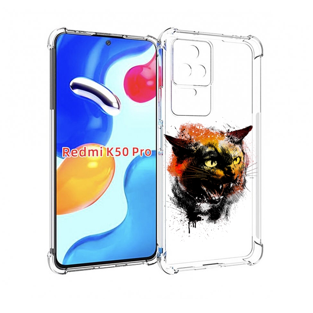 

Чехол MyPads сиамский кот для Xiaomi Redmi K50 / K50 Pro, Прозрачный, Tocco