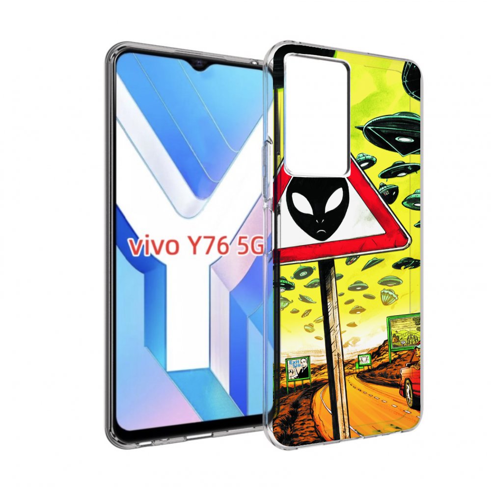 

Чехол MyPads дорога к инопланетянам для Vivo Y76 5G, Прозрачный, Tocco
