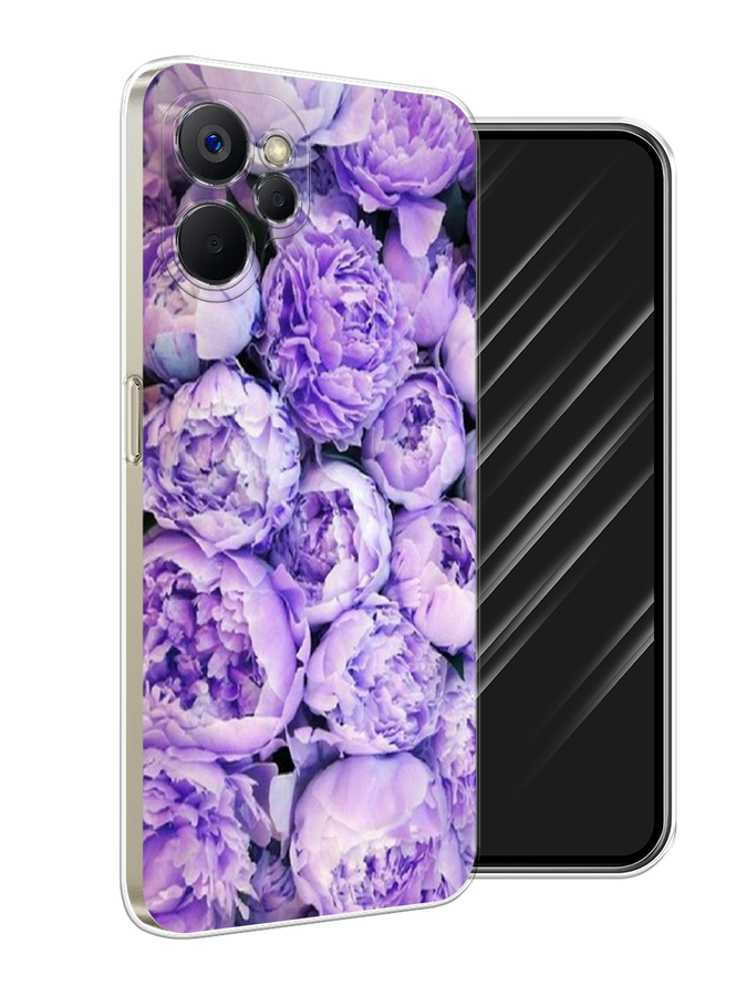 

Чехол Awog на Realme 9i 5G/10T 5G "Пионы сиреневые", Фиолетовый;голубой, 2513950-8