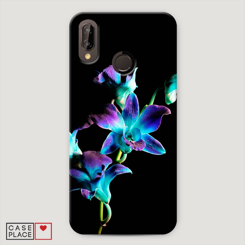 

Чехол Awog "Синий цветок для черном" для Huawei Nova 3E, 65620-6