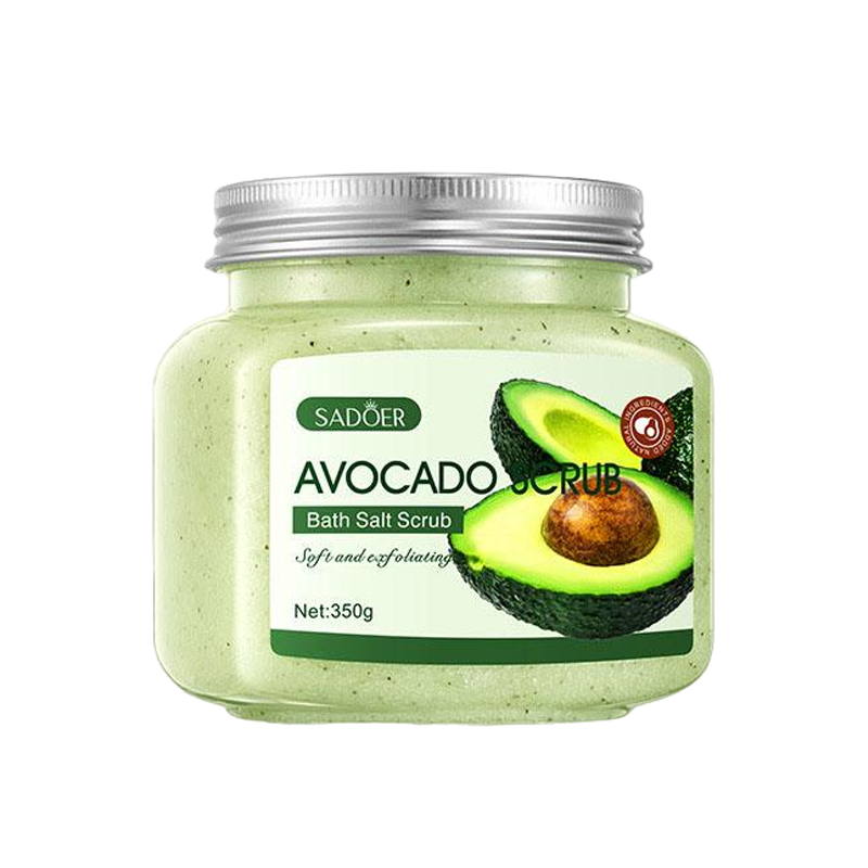 Солевой скраб для тела Sadoer Avocado Bath Salt Scrub 350 г скраб для тела sadoer с экстрактом малины 250 гр