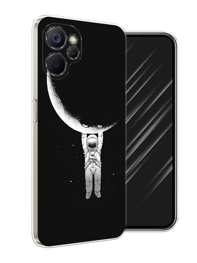 

Чехол Awog на Realme 9i 5G/10T 5G "Космонавт", Белый;черный, 2513950-4