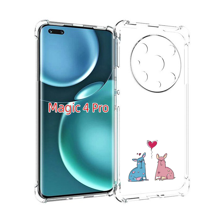 

Чехол MyPads Лама любовь для Honor Magic4 Pro, Прозрачный, Tocco