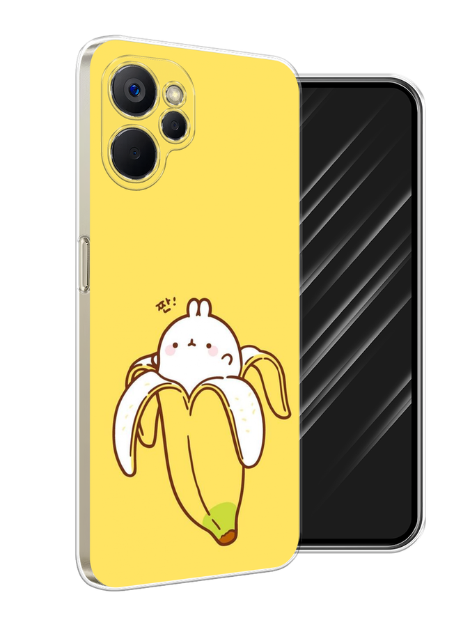 

Чехол Awog на Realme 9i 5G/10T 5G "Зайчик-бананчик", Желтый;белый, 2513950-2