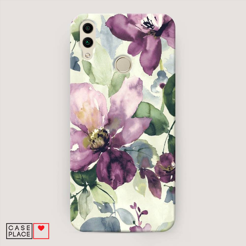 

Чехол Awog "Сиреневые цветы-акварель" для Honor 8C, 67120-7