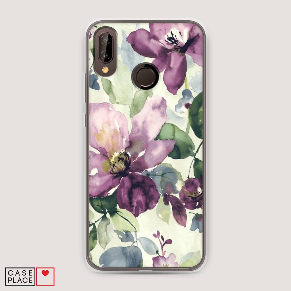

Чехол Awog "Сиреневые цветы-акварель" для Huawei Nova 3