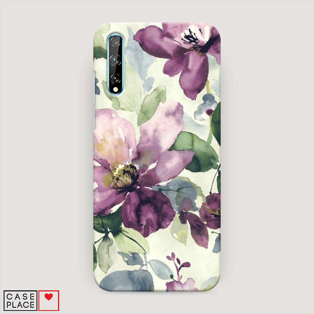 

Чехол Awog "Сиреневые цветы-акварель" для Huawei P Smart S