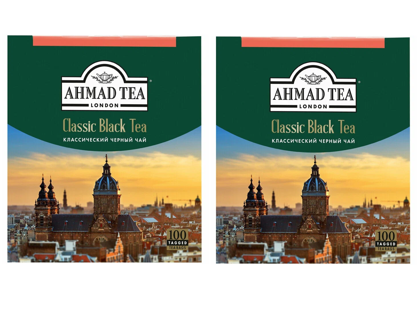 

Чай черный Ahmad Tea Классический, 100 пакетиков, 2 упаковки