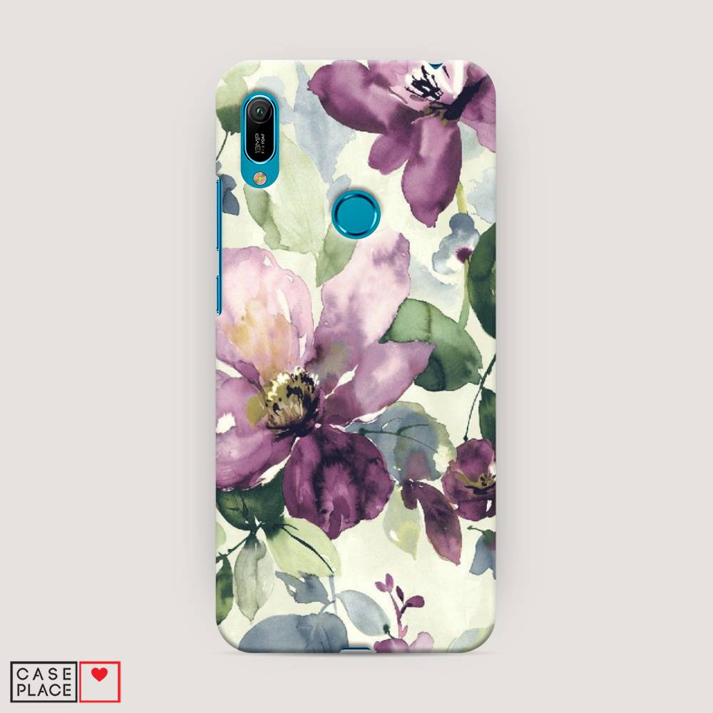 

Чехол Awog "Сиреневые цветы-акварель" для Huawei Y6 2019