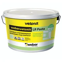 

Шпаклевка готовая WEBER.VETONIT LR PASTA суперфинишная под покраску 20 кг