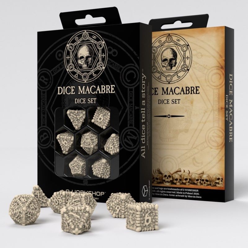 

Набор кубиков для игр Q-Workshop Macabre Dice Set, Бежевый;коричневый, Macabre