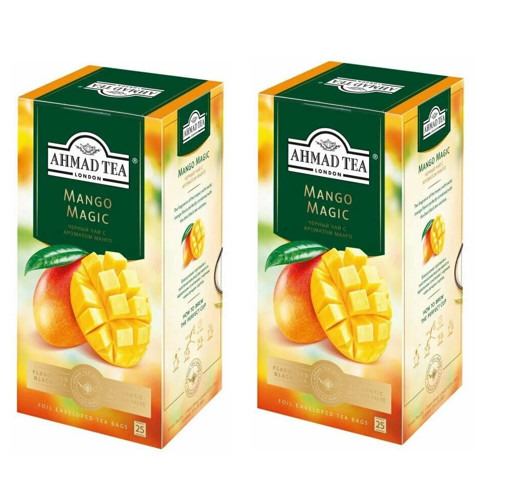 

Чай черный Ahmad Tea Магия манго, 25 пак х 1,5 гр, 2 упаковки