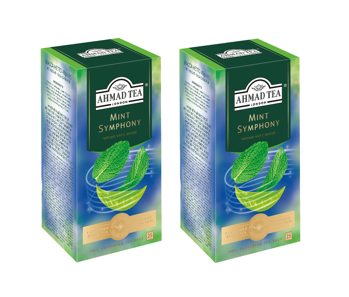 

Чай черный Ahmad Tea, Мятная Симфония, 25 пакетов по 1,8 г, 2 упаковки