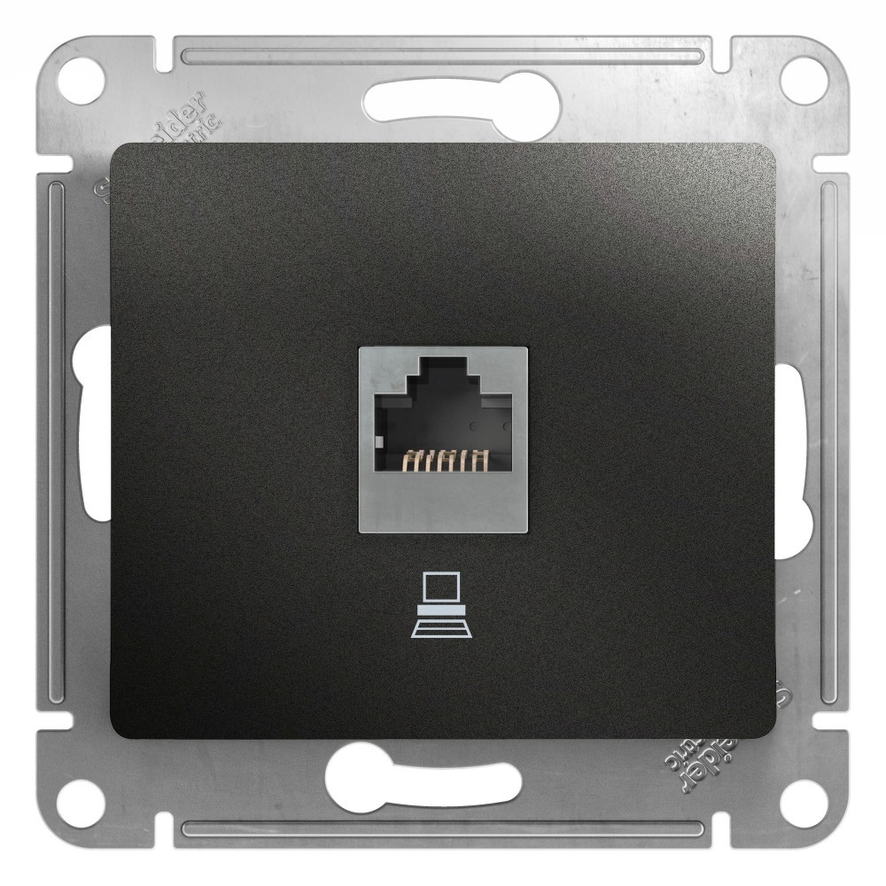 

Розетка комп RJ45 кат.5E Glossa Schneider Electric 4шт GSL000781K.4, Черный