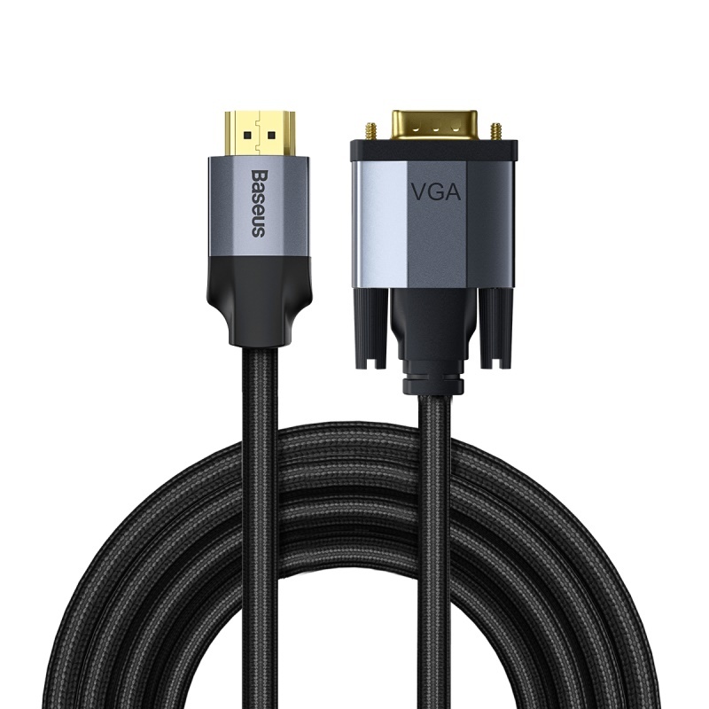 

Кабель Baseus HD Male-VGA вилка-вилка 2м (CAKSX-K0G), Enjoyment HD Male To VGA