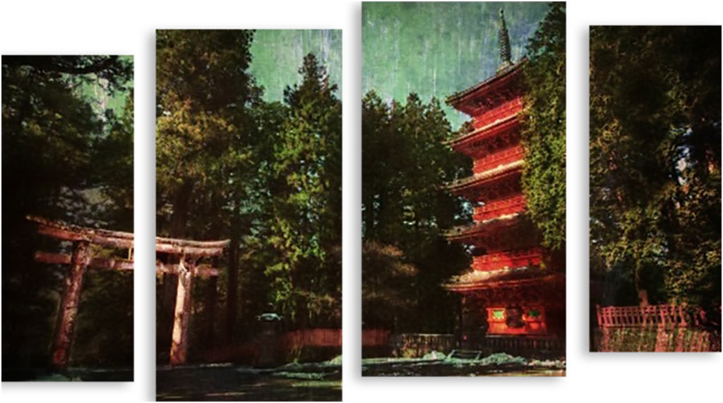 

Картина модульная на холсте Модулка Дом в лесу 90x55 см, 3250