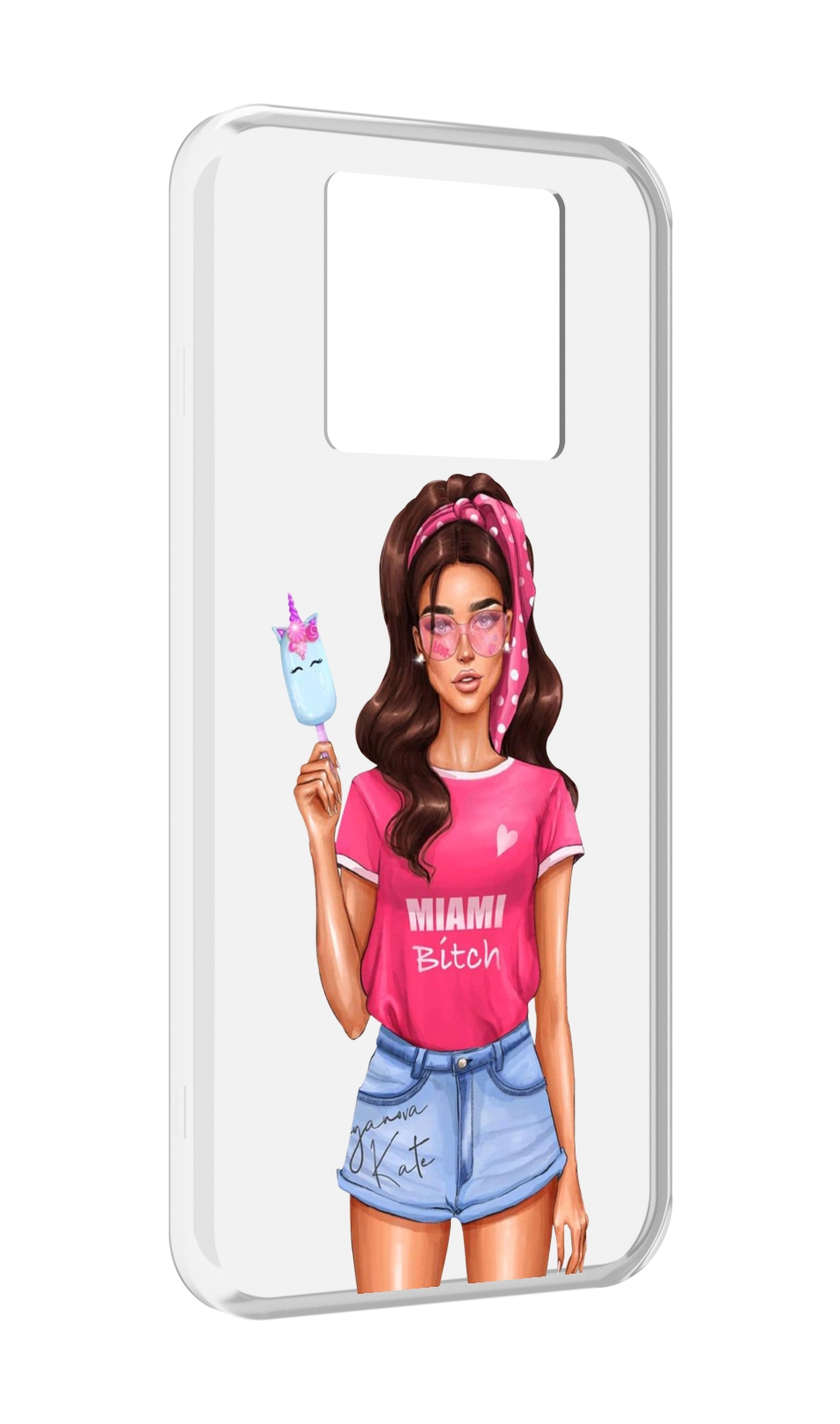 

Чехол MyPads майами-битч женский для Black Shark 3 5G / Black Shark 3S, Прозрачный, Tocco