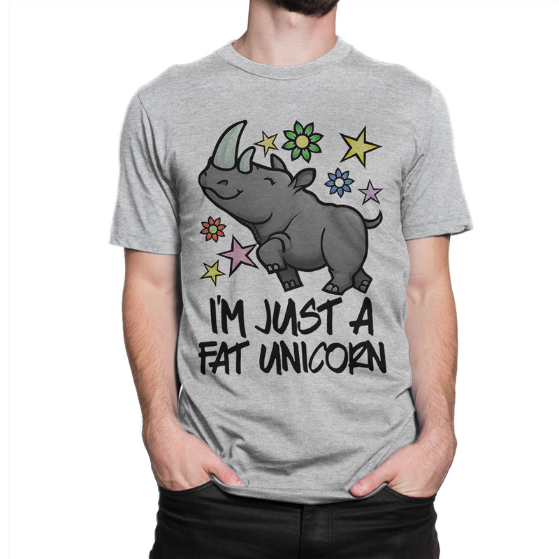 

Футболка мужская Dream Shirts Толстый Единорог серая 2XL, Серый, Толстый Единорог