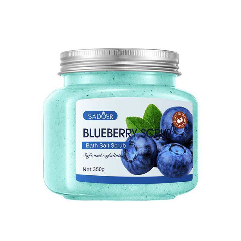 Солевой скраб для тела Sadoer Blueberry Bath Salt Scrub 350 г скраб для тела sadoer с экстрактом малины 250 гр