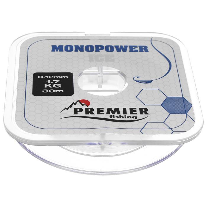 

Леска PREMIER fishing MONOPOWER ICE 0,12 мм, 30 м Clear Nylon, Monopower Ice