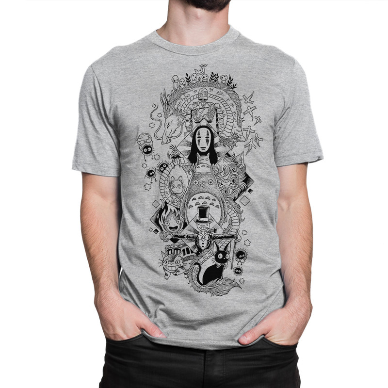 

Футболка мужская Dream Shirts Студия Гибли серая L, Серый, Студия Гибли