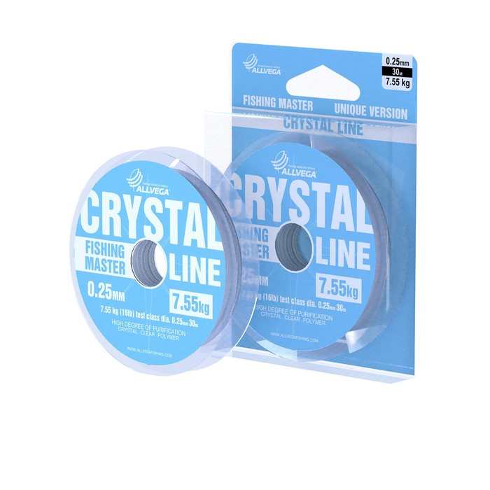 

Леска монофильная ALLVEGA "Fishing Master" CRYSTAL 30м 0,25мм, 7,55кг,, Прозрачный, Fishing Master