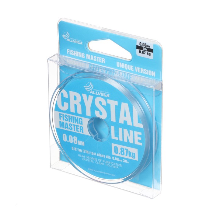

Леска монофильная ALLVEGA "Fishing Master" CRYSTAL 30м 0,08мм, 0,87кг,, Прозрачный, Fishing Master