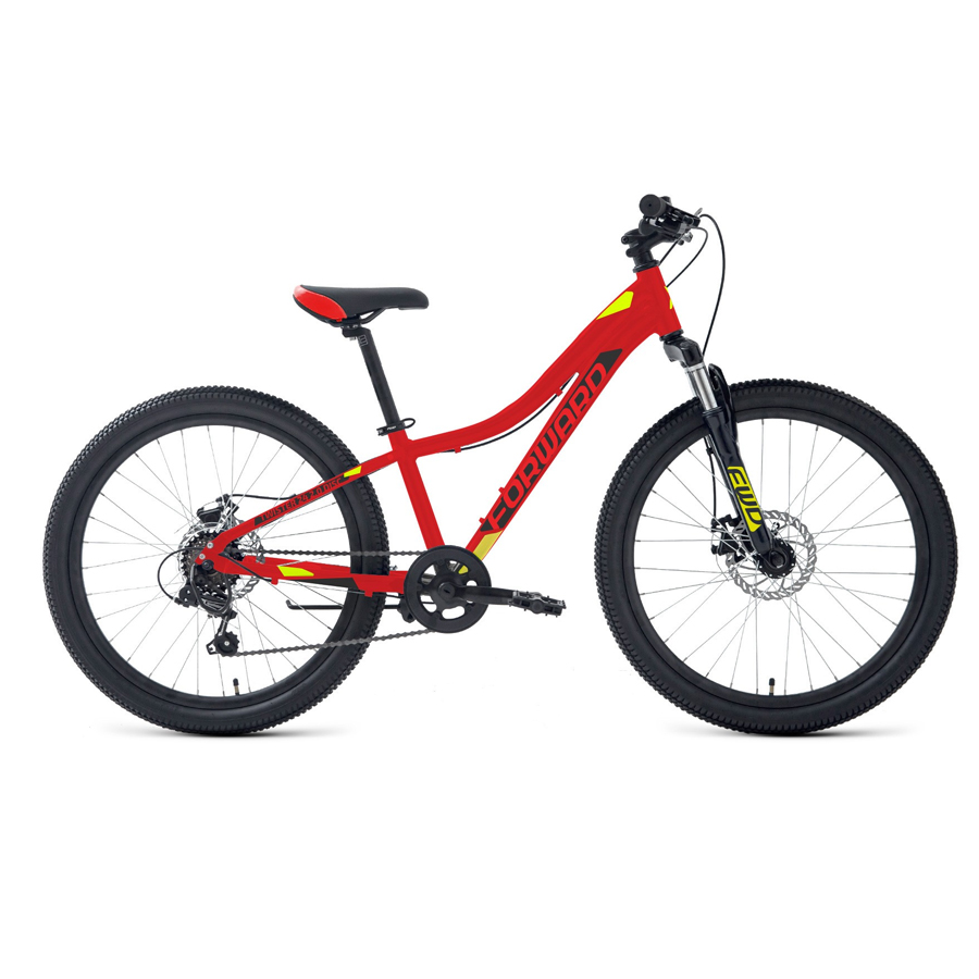 

Велосипед подростковый горный Forward Twister 24 2.0 D FR рама 12" красный ярко-зеленый, Красный;зеленый