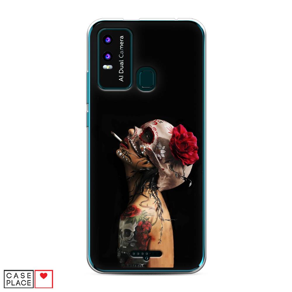 

Чехол Awog на BQ 6630L Magic L / BQ 6630L Мэджик L "Девушка с черепом", Разноцветный, 201650-9