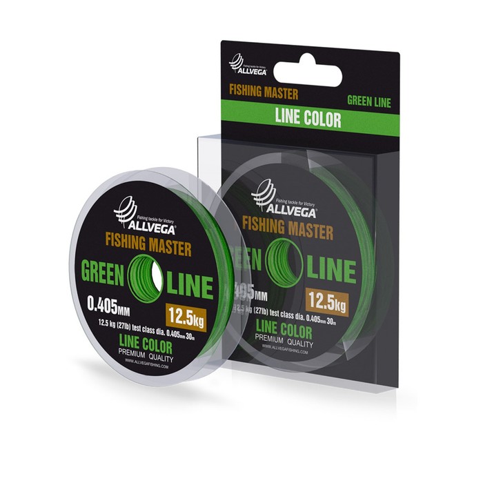 

Леска монофильная ALLVEGA "Fishing Master" 30м 0,405мм, 12,5кг, зеленая, Зеленый, Fishing Master