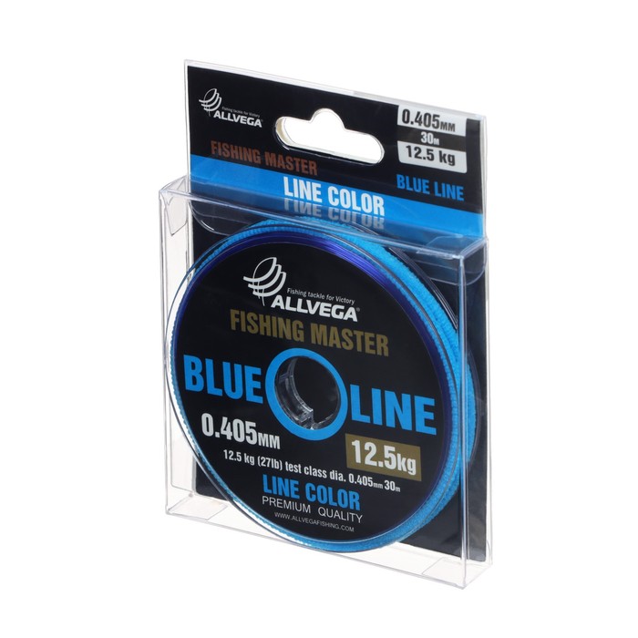 

Леска монофильная ALLVEGA "Fishing Master" 30м 0,405мм, 12,5кг, голубая, Голубой, Fishing Master