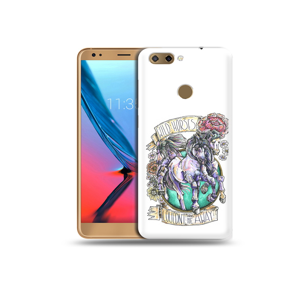 Чехол MyPads Tocco для ZTE Blade V9 рисунок коней в цветах (PT106427.464.582)