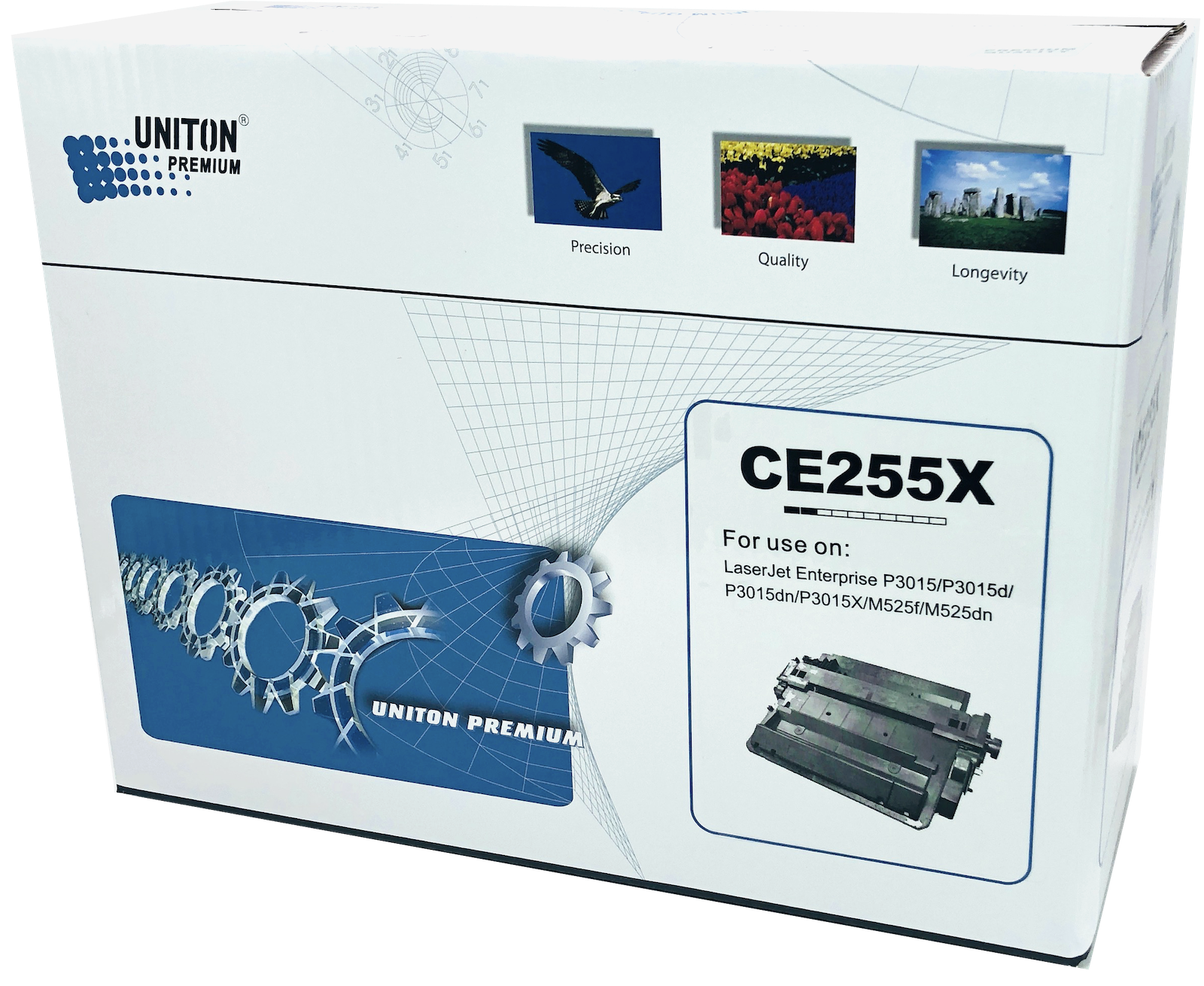 

Картридж для лазерного принтера UNITON Premium №55x CE255X Black, Черный, CE255X; 55X