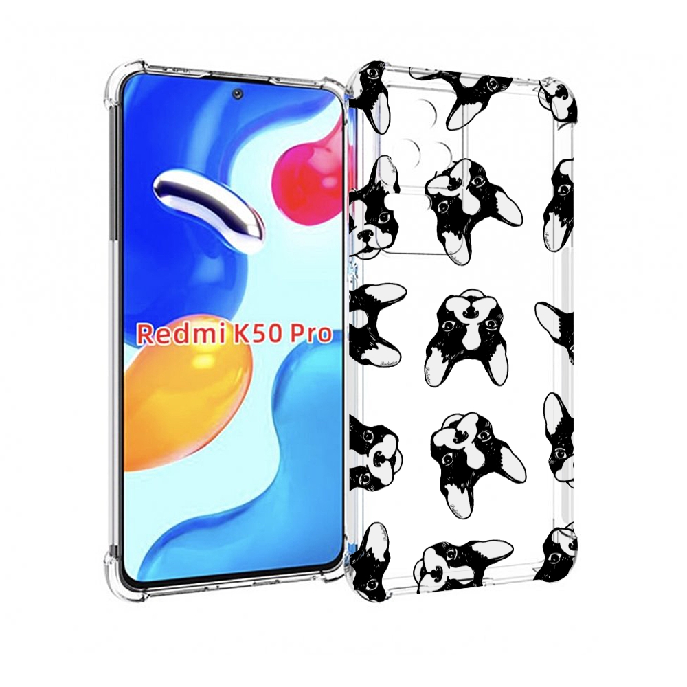 

Чехол MyPads черно белые собачки для Xiaomi Redmi K50 / K50 Pro, Прозрачный, Tocco