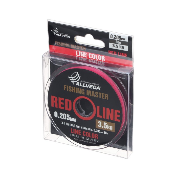 

Леска монофильная ALLVEGA "Fishing Master" 30м 0,205мм, 3,5кг, рубиновая, Красный, Fishing Master