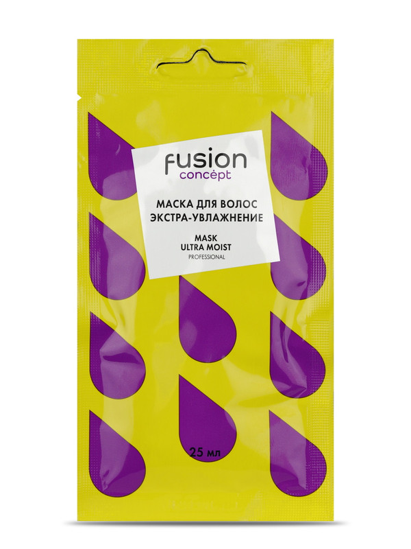 Маска Concept Fusion для экстраувлажнения волос Ultra Moist 25 мл cell fusion c маска для лица охлаждающая с центеллой азиатской cica cooling mask