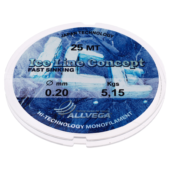 

Леска монофильная ALLVEGA «Ice Line Concept», 25 м, 0,20 мм (5,15 кг), прозрачная, Прозрачный, Ice Line Concept