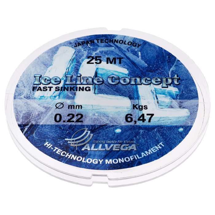 

Леска монофильная ALLVEGA «Ice Line Concept», 25 м, 0,22 мм (6,47 кг), прозрачная, Прозрачный, Ice Line Concept