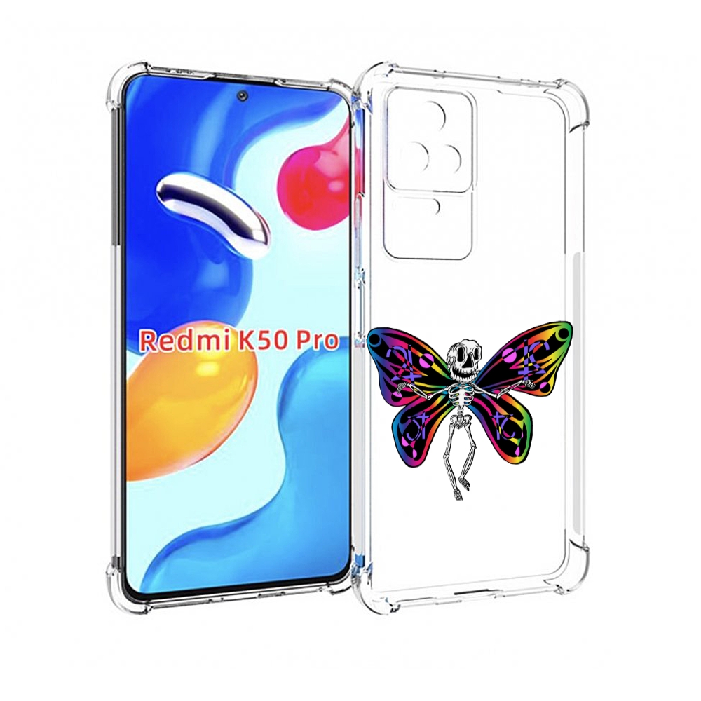 

Чехол MyPads эффект бабочки для Xiaomi Redmi K50 / K50 Pro, Прозрачный, Tocco