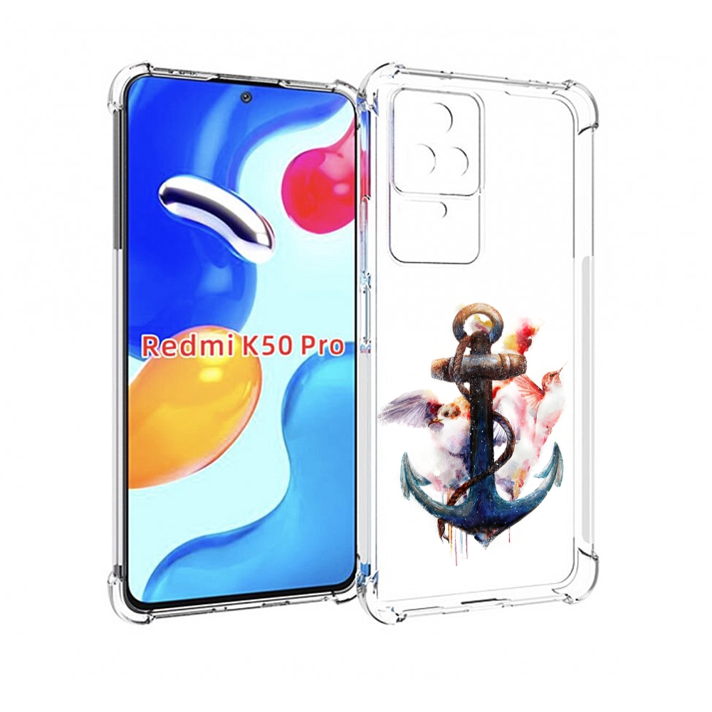 

Чехол MyPads якорь с птицами для Xiaomi Redmi K50 / K50 Pro, Прозрачный, Tocco