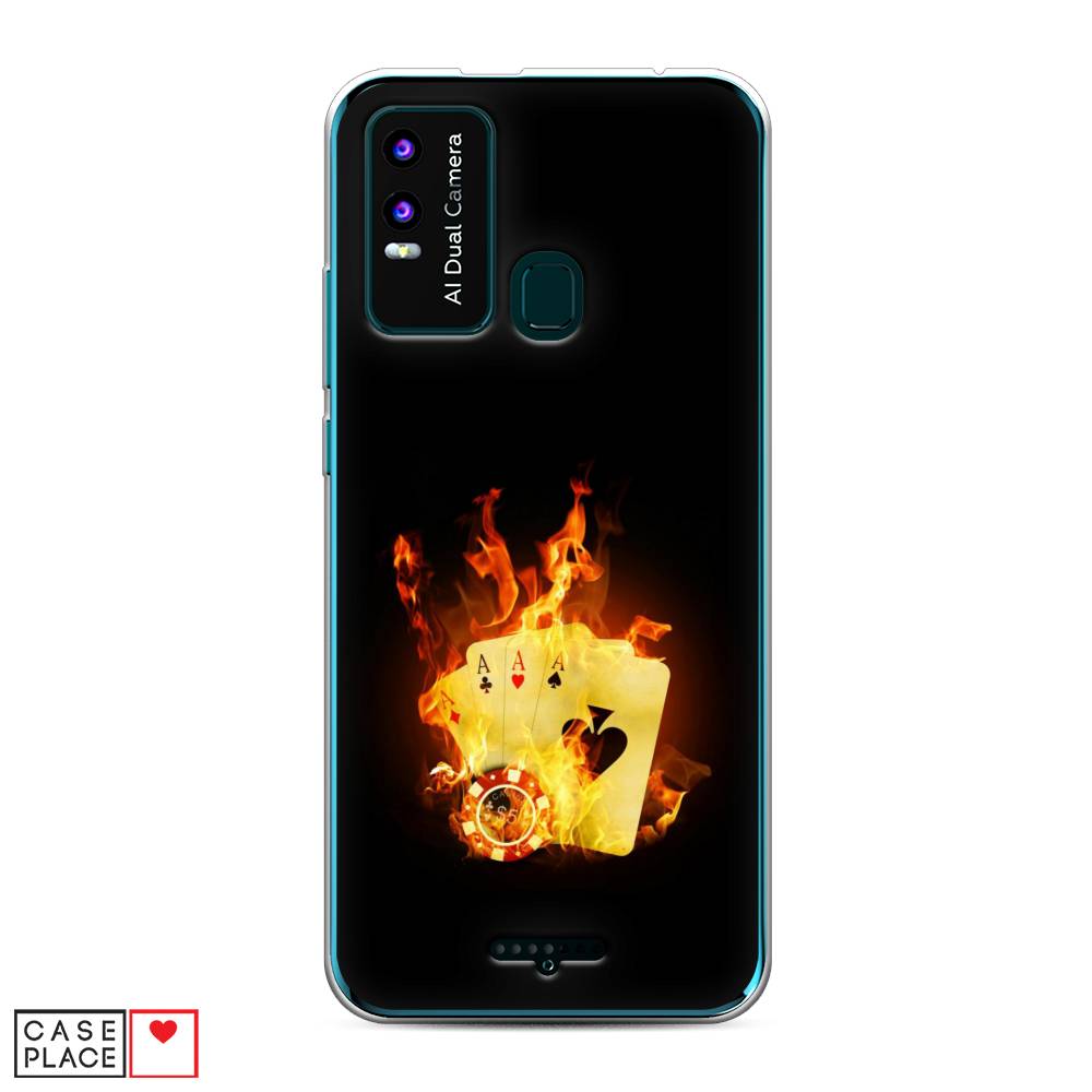 

Чехол Awog на BQ 6630L Magic L / BQ 6630L Мэджик L "Горящие карты", Разноцветный, 201650-9