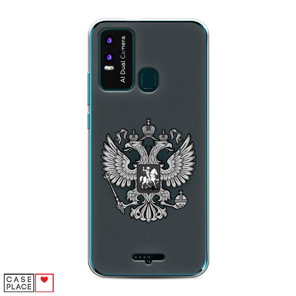 фото Чехол awog "герб россии серый" для bq 6630l magic l